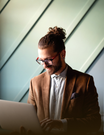 Man with laptop